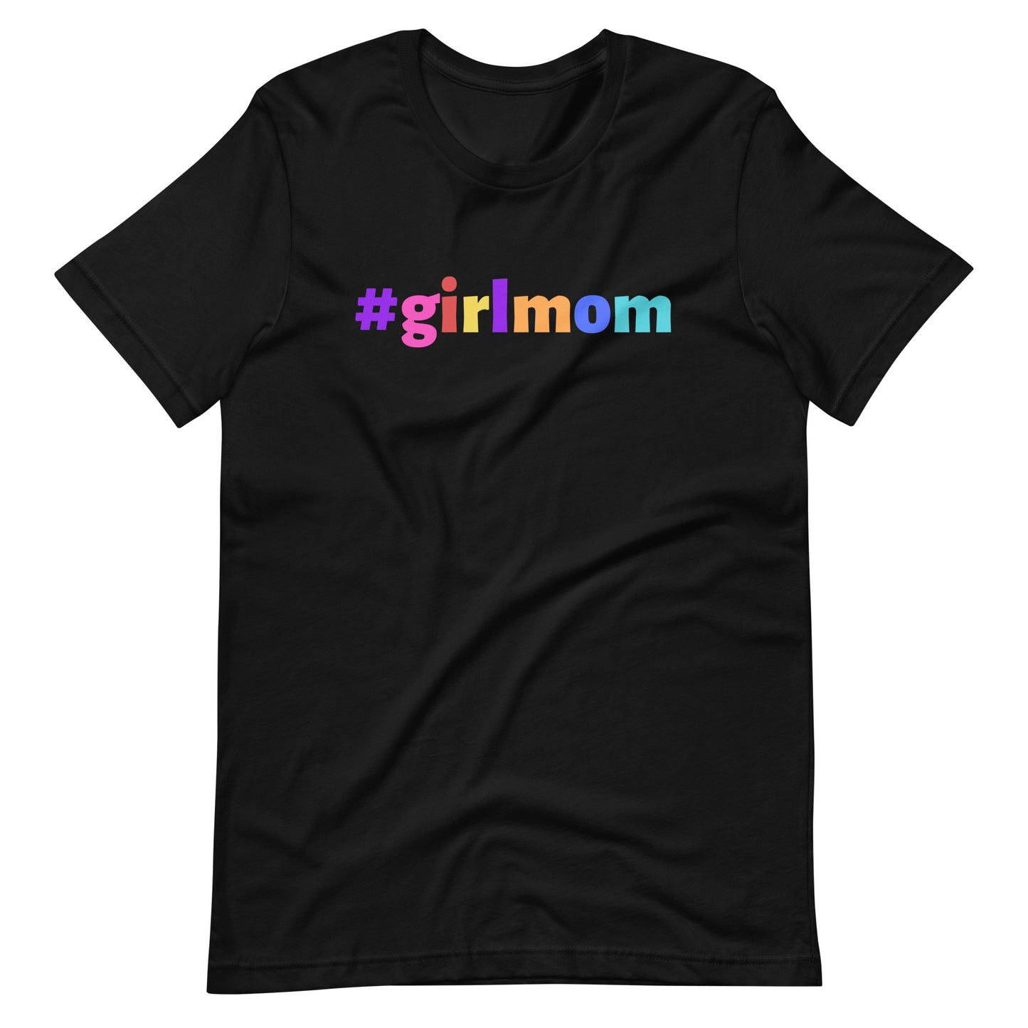 #girlmom t-shirt multi-color letters