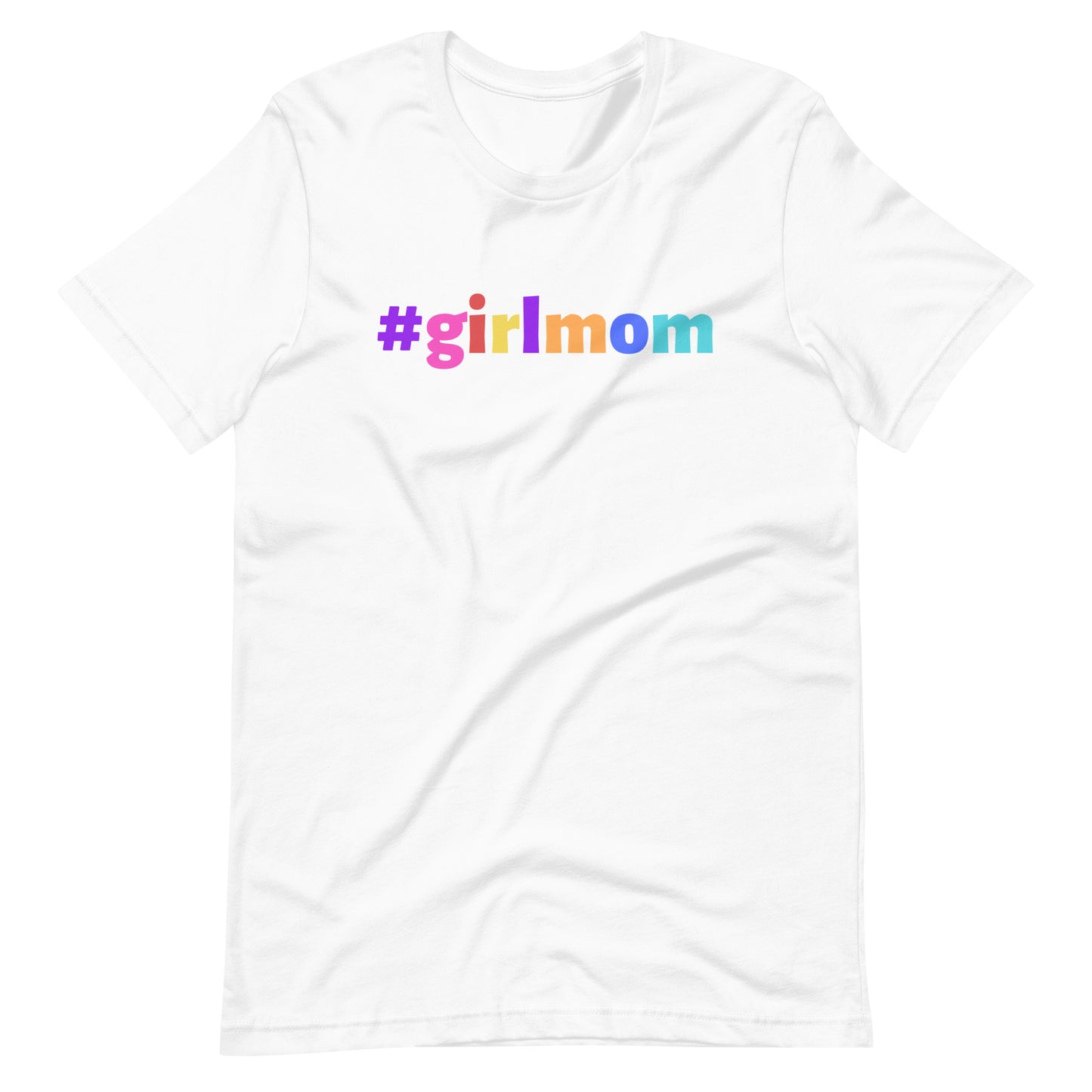 #girlmom t-shirt multi-color letters